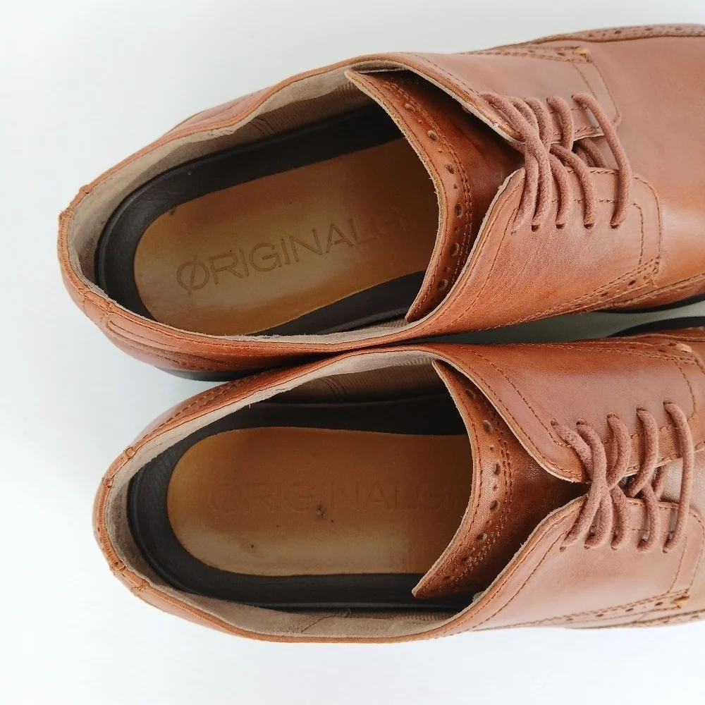 Cole Haan Grand Os Wingtip Brown Leather Oxford